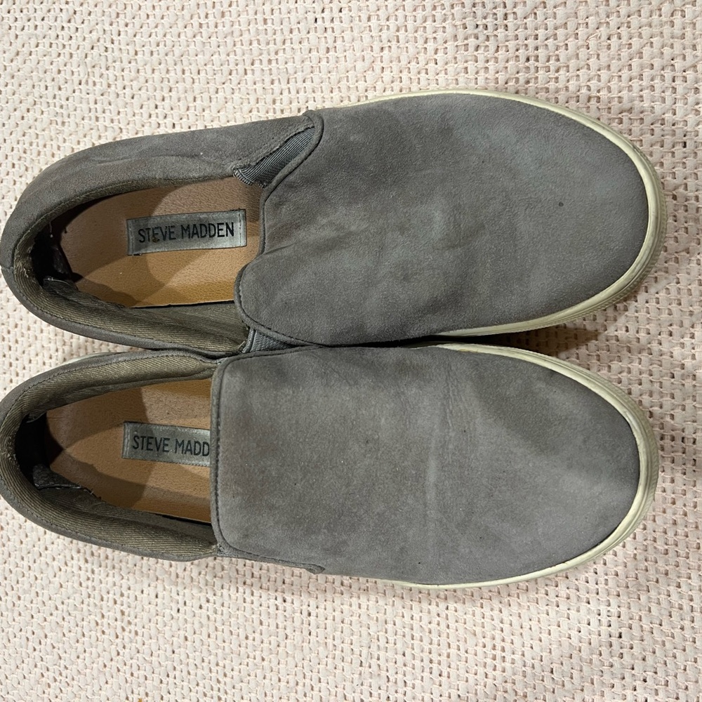 Steve Madden Gray Women Slip-On Shoes
